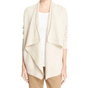 🤍Vince🤍 NWOT cashmere blend drapey cardigan in oatmeal. M. Pristine!